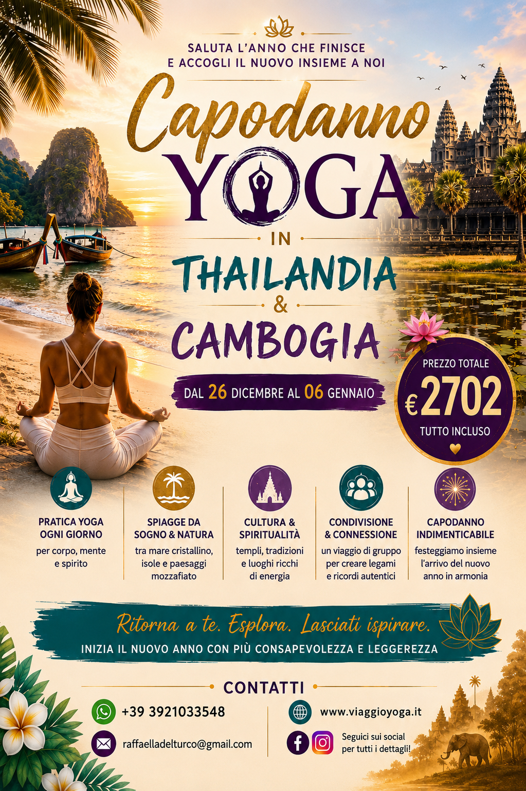 Capodanno Yoga in Thailandia & Cambogia