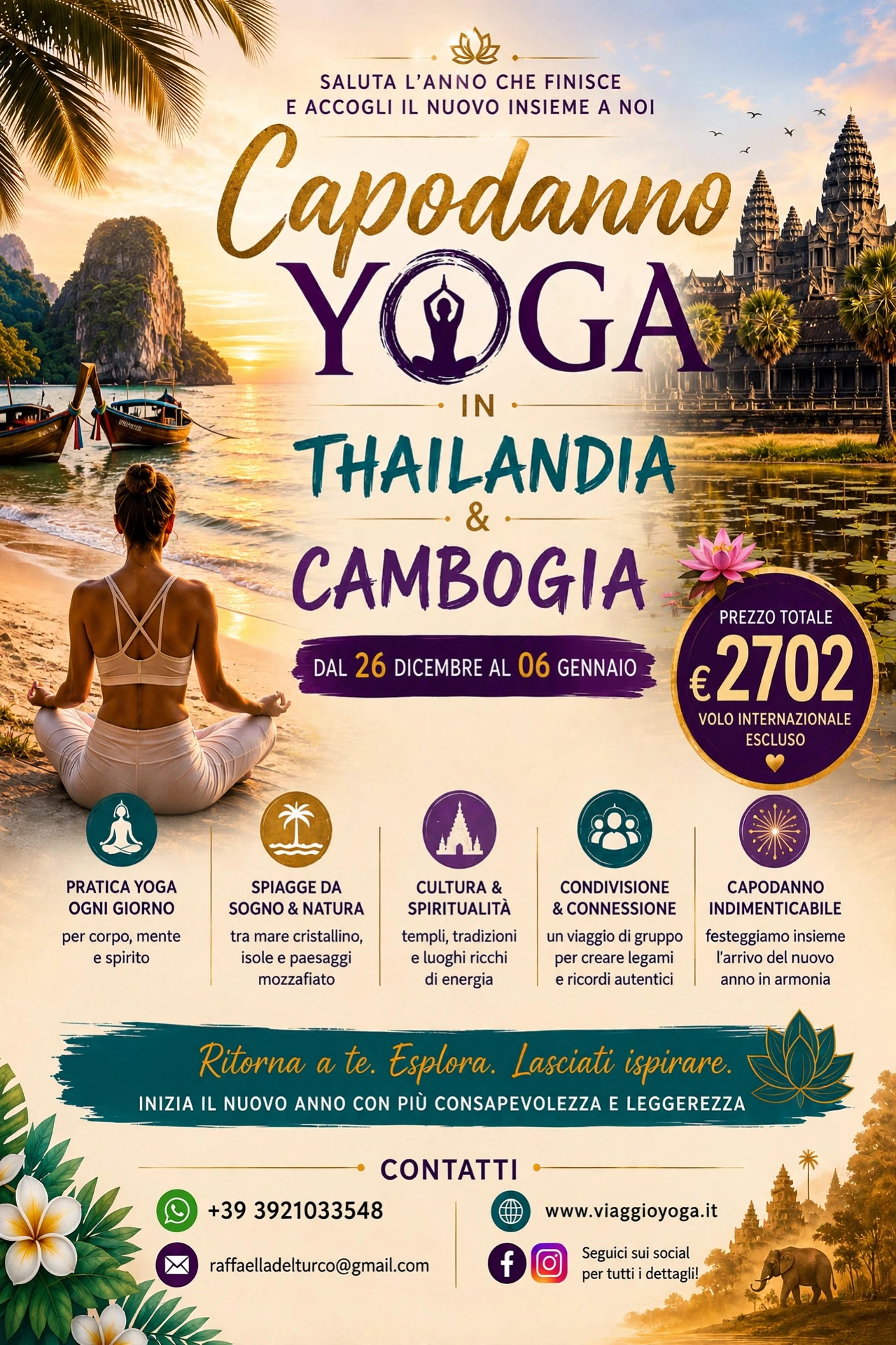 Capodanno Yoga in Thailandia & Cambogia
